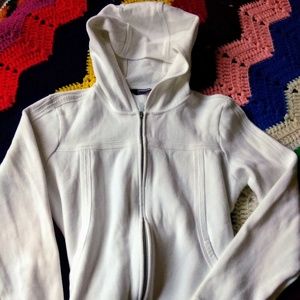 White Jacket Hoodie Kirkland Cotton size L